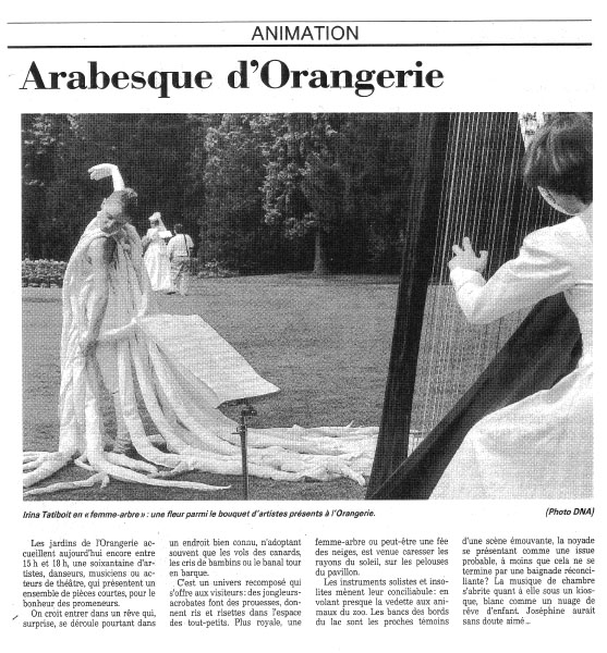 Le Carré d'Art, école de danse à Strasbourg - DNA 1992 - Arabesque d'Orangerie