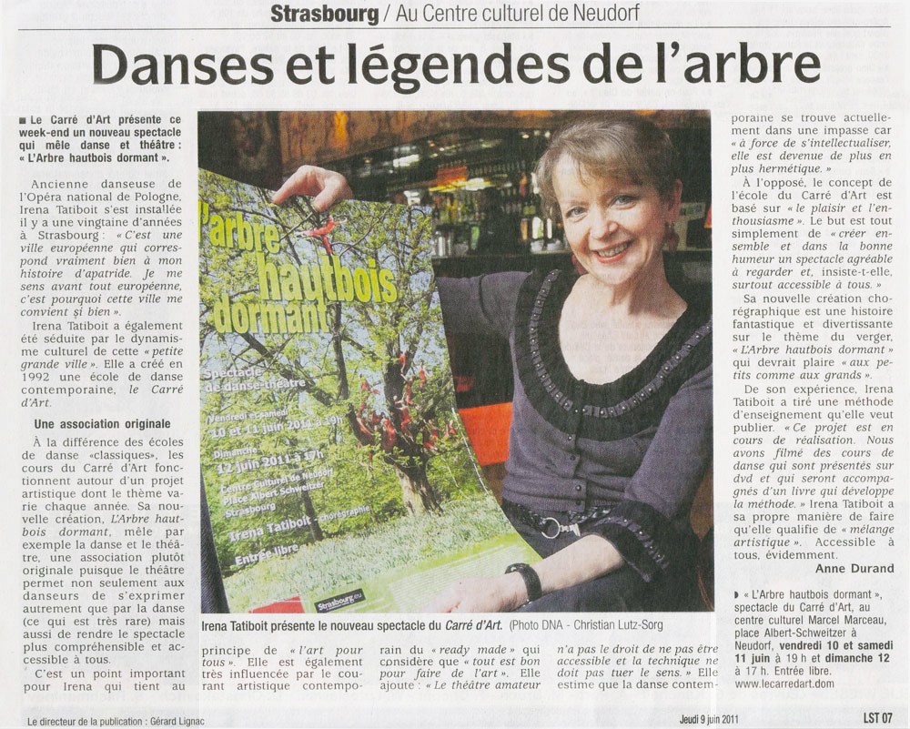 Le Carré d'Art, dance school in Strasbourg - DNA 9 June 2011, 